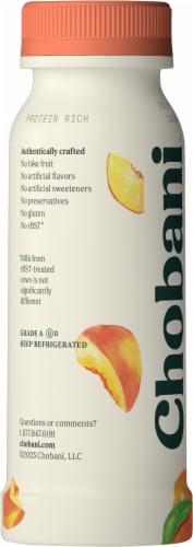 Chobani® Peach Low Fat Greek Yogurt Drink Perspective: back
