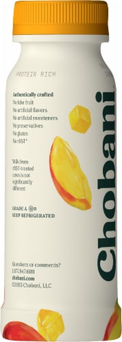 Chobani® Low-Fat Mango Greek Yogurt Drink Perspective: back