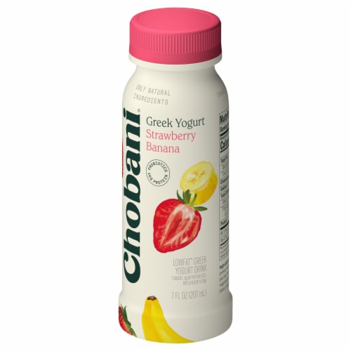 Chobani® Strawberry Banana Low Fat Greek Yogurt Drink Perspective: back