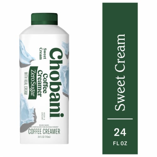 Chobani Zero Sugar Sweet Cream Coffee Creamer Perspective: back