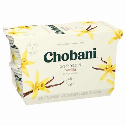 Chobani® Vanilla Nonfat Greek Yogurt Cups Perspective: back