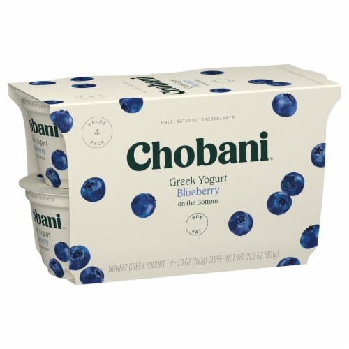 Chobani® Blueberry on the Bottom Nonfat Greek Yogurt Cups Perspective: back