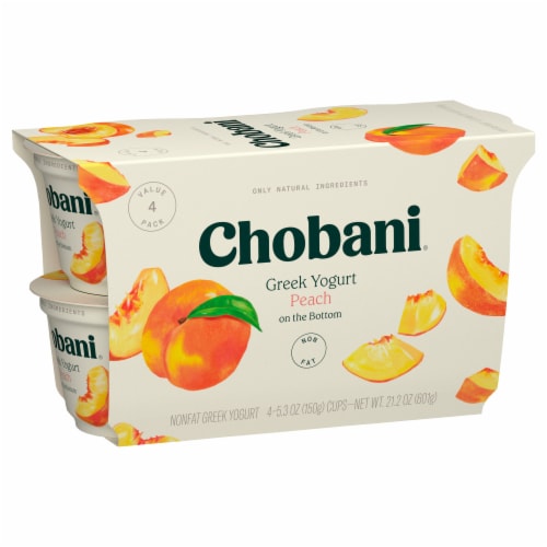 Chobani® Peach on the Bottom Nonfat Greek Yogurt Cups