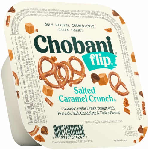 Chobani® Flip® Low-Fat Salted Caramel Crunch™ with Chocolate & Toffee Greek Yogurt Perspective: back
