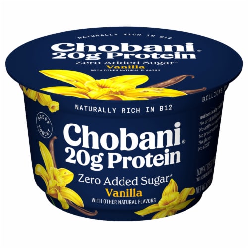 Chobani® 20G Protein Lowfat Greek Yogurt Vanilla 6.7oz Perspective: back