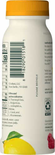 Chobani® Raspberry Lemonade Lowfat Greek Yogurt Drink Perspective: back