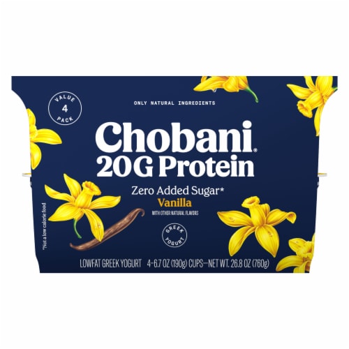 Chobani® 20G Protein Lowfat Greek Yogurt Vanilla Perspective: back