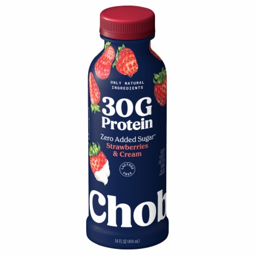 Chobani® 30g Protein Lowfat Greek Yogurt Drink Strawberries & Cream Perspective: back