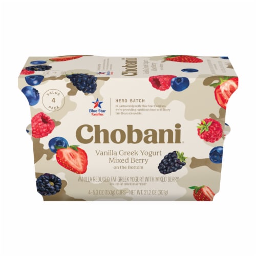 Chobani® Vanilla with Mixed Berry Low Fat Greek Yogurt Cups