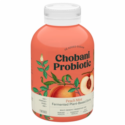 Chobani® Probiotic Peach Mint Plant-Based Drink Perspective: back