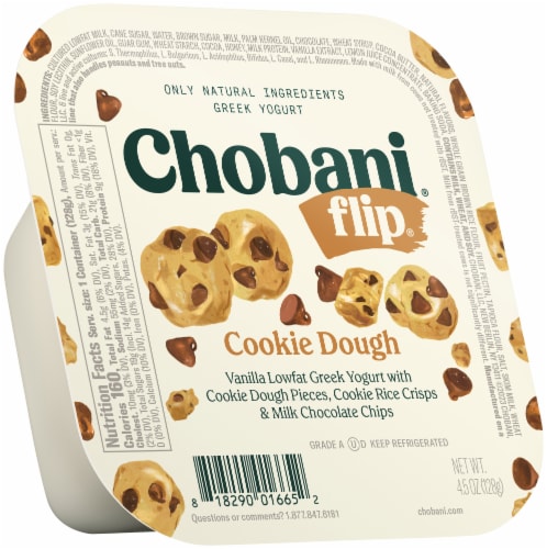 Chobani® Flip® Chocolate Chip Cookie Dough™ Low Fat Greek Yogurt Cup Perspective: back