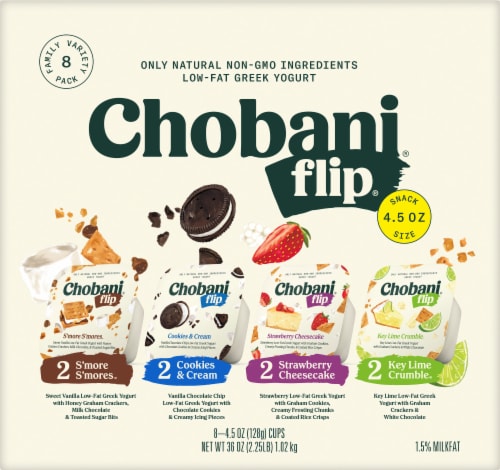 Chobani® Flip® Low-Fat Greek Yogurt Family Variety Pack Perspective: back