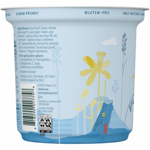Chobani® Oat Blend Vanilla Yogurt Perspective: back
