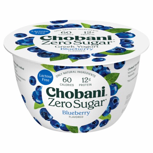 Chobani® Zero Sugar Blueberry Yogurt Perspective: back
