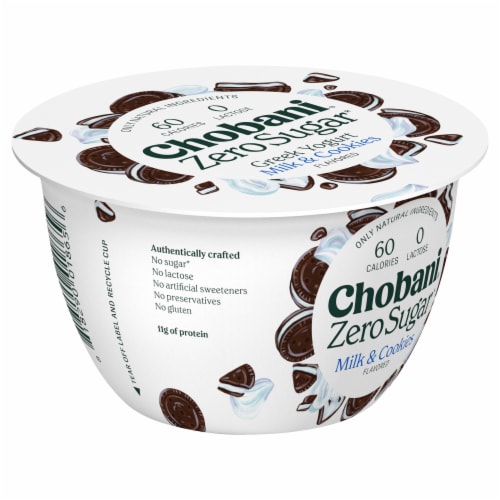 Chobani® Zero Sugar Milk & Cookies Greek Yogurt Cup Perspective: back