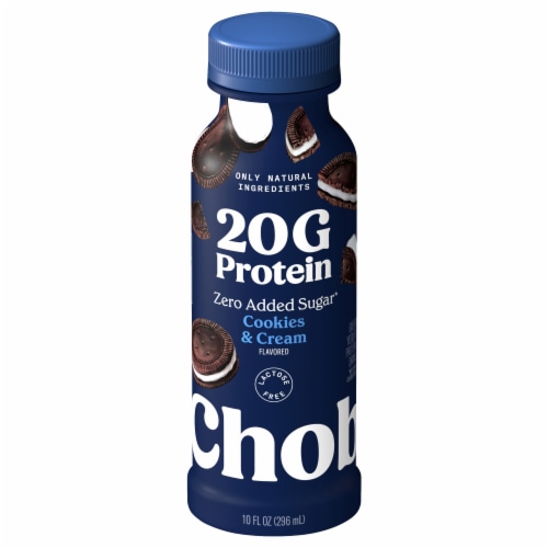 Chobani 20G Protein Lowfat Greek Yogurt Drink Cookes & Cream 10 fl oz Perspective: back