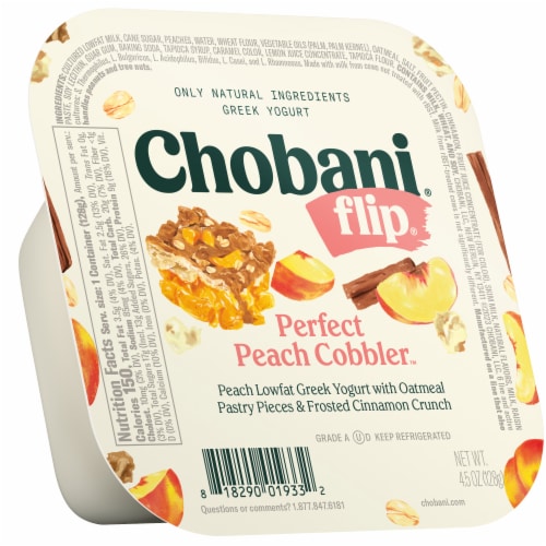 Chobani® Flip® Low-Fat Perfect Peach Cobbler™ Greek Yogurt Perspective: back