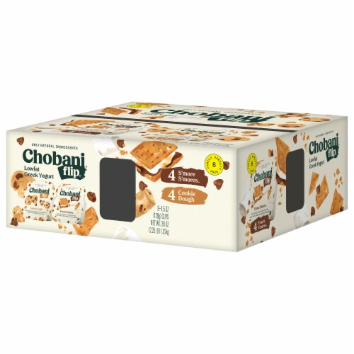 Chobani Flip Low-Fat S'more S'mores and Cookie Dough Greek Yogurt Cups Perspective: back