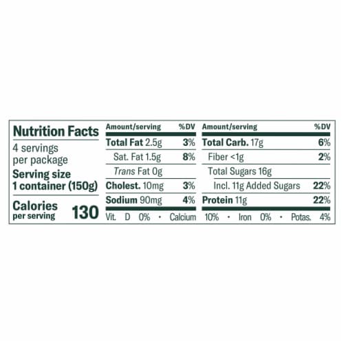 Chobani® Raspberry Lemonade Layered Low Fat Greek Yogurt Cups Perspective: back