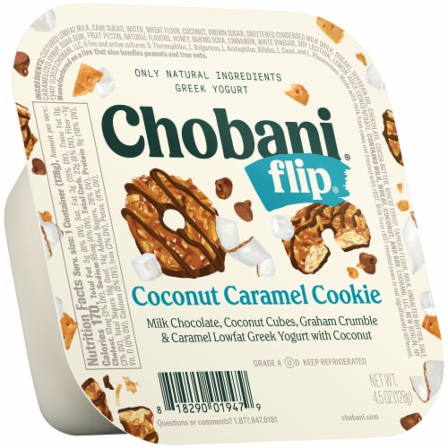 Chobani® Flip® Coconut Caramel Cookie Low Fat Greek Yogurt Cup Perspective: back