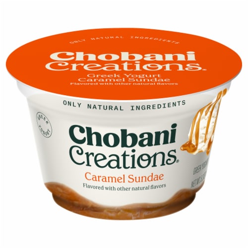 Chobani Creations Greek Caramel Sundae Yogurt Perspective: back