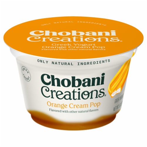 Chobani Creations Greek Orange Cream Pop Yogurt Cup Perspective: back