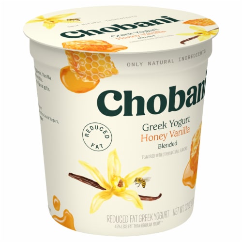 Chobani Blended Greek Reduced Fat Honey Vanilla Yogurt Cup Perspective: back