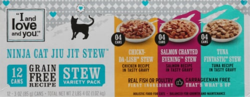 I and Love and You® Ninja Cat Jiu Jit Stew™ Wet Cat Food Variety Pack Perspective: back