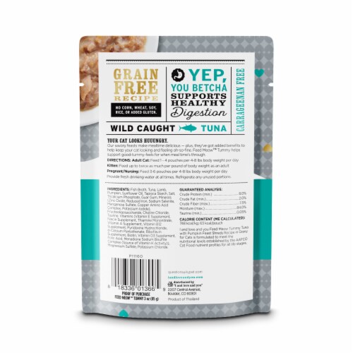 I and Love and You Feed Meow, Tummy Formula with Tuna and Pumpkin, 3 oz Perspective: back