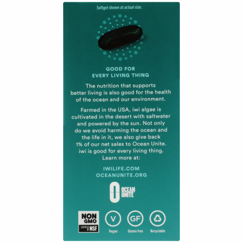 iWi Algae-Based Women's Complete Multivitamin + Omega-3 Perspective: back
