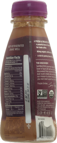Sambazon Organic Energy Mocha Java Smoothie Perspective: back