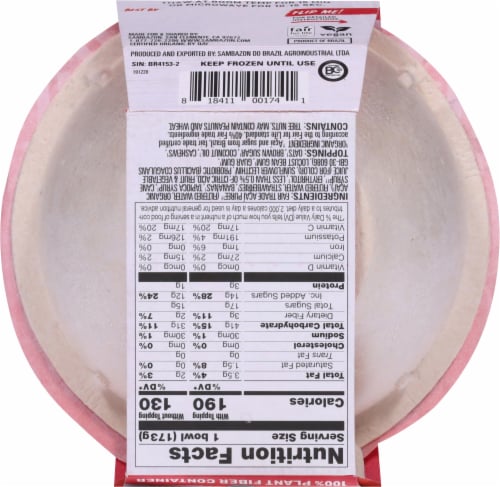 Sambazon® Organic Berry Bliss Acai Bowl Perspective: back