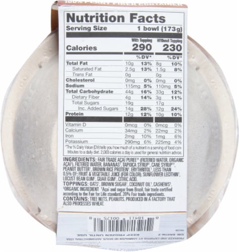 Sambazon® Peanut Butter Power™ Acai Bowl Perspective: back
