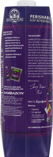 Sambazon Organic Acai Original Juice Perspective: back