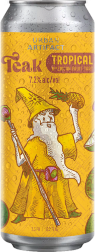 Urban Artifact Teak Tropical Fruit Beer Single Can Perspective: back