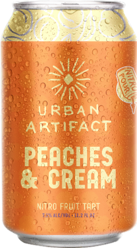 Urban Artifact Peaches and Cream Fruit Beer Perspective: back