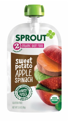 Sprout Sweet Potato Apple Spinach Stage 2 Baby Food Perspective: back