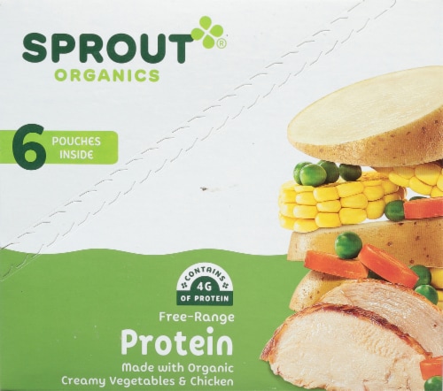 Sprout Organic Creamy Vegetables with Chicken Stage 3 Baby Food Perspective: back