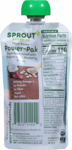 Sprout® Blueberry Superfruit Organic Toddler Puree Pouch Perspective: back