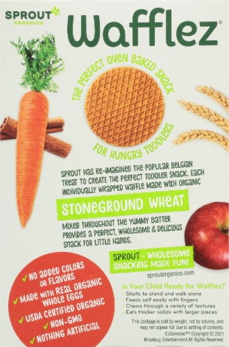 Sprout® Organics Apple Carrot and Cinnamon Wafflez® Perspective: back