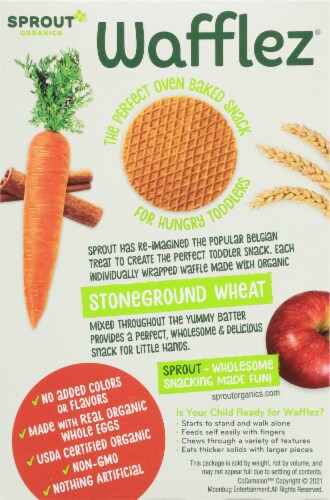 Sprout® Organics Apple Carrot and Cinnamon Wafflez® Perspective: back