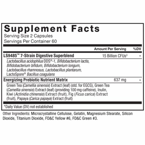 Force Factor® ProbioSlim® Extra Strength Probiotic Capsules Perspective: back
