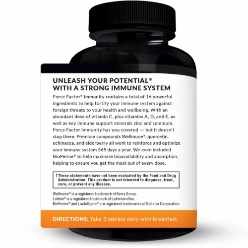 Force Factor Immunity Supplements Perspective: back