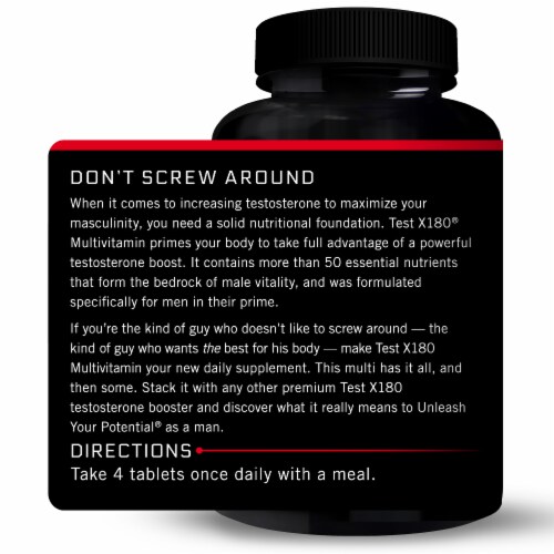 Force Factor Test X180 Multivitamin, Testosterone Booster + Multivitamin Perspective: back
