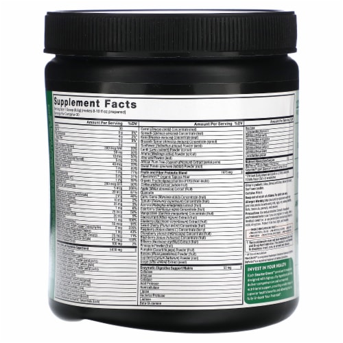 Force Factor® Smarter Greens™ Naturally Unflavored Daily Wellness Powder Perspective: back