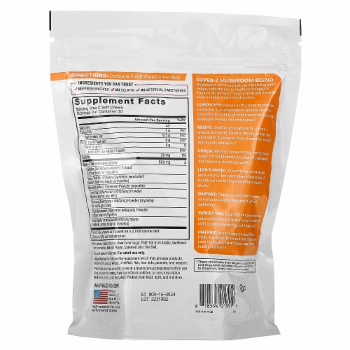 Force Factor Modern Mushrooms Cinnamon Roll - 60 Soft Chews Perspective: back