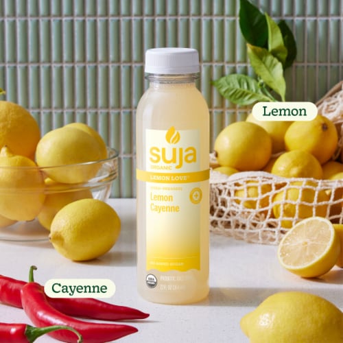 Suja Organic Lemon Love Cold Pressed Juice Drink Perspective: back