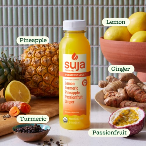 Suja Organic Turmeric Love Cold Pressed Juice Drink Perspective: back