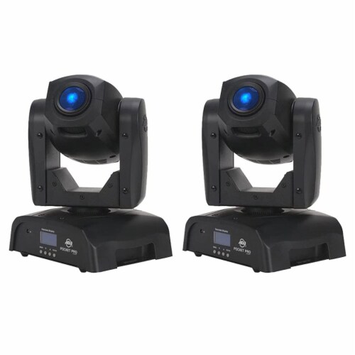 ADJ Pocket Pro Pak DJ LED Moving Stage Lighting Heads Set with F4 PAR Padded Bag Perspective: back