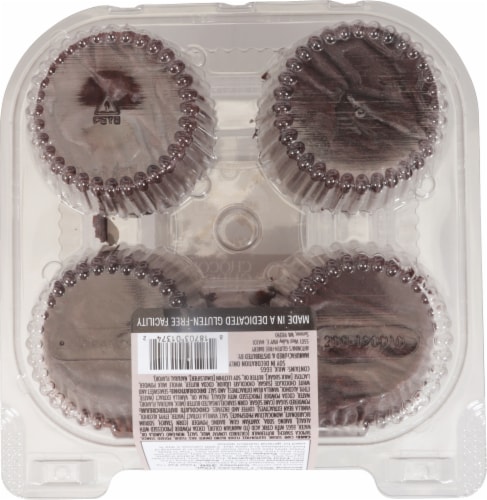 Antonina's Artisan Bakery Gluten Free Double Chocolate Decorated Cupcakes Perspective: back